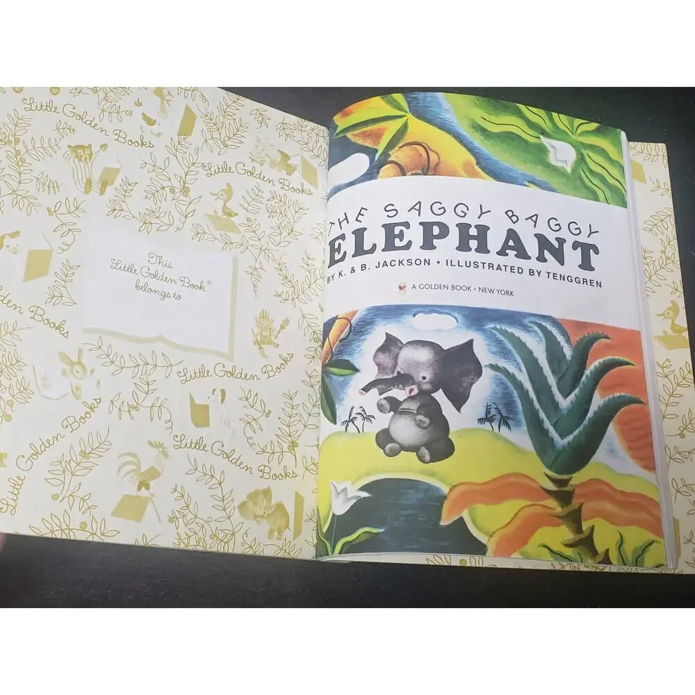 Vintage The Saggy Baggy Elephant, By K & B Jackson The Little Golden Book